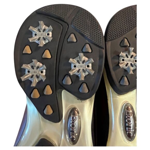 ETONIC MENS STABILITE GOLF SHOES CLEATS LEATHER SIZE 11.5M CHESSTNUT COLOR LACES - Picture 10 of 12